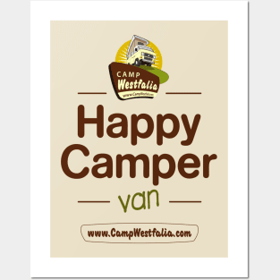 Happy Camper Van, light Posters and Art